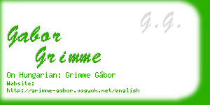 gabor grimme business card